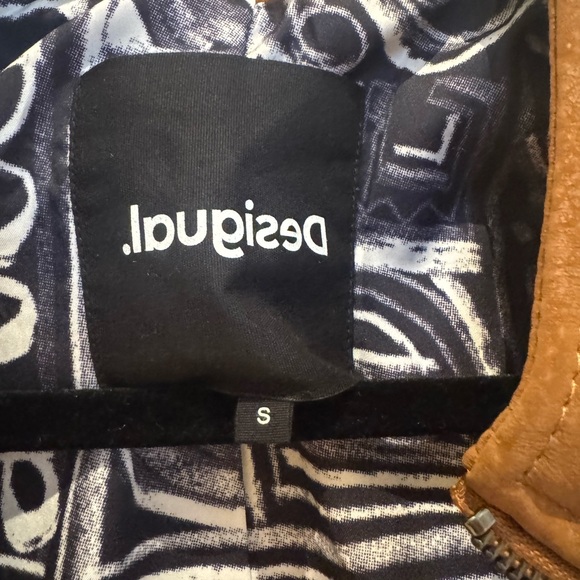 Desigual Tan/Brown Fuax Leather Jacket - Picture 8 of 10